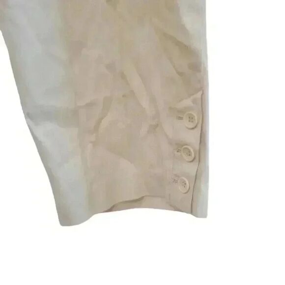Talbots Women's Stone Ivory Cotton/Spandex Slim Leg Crop Length Sits at Waist Pe - Picture 10 of 14